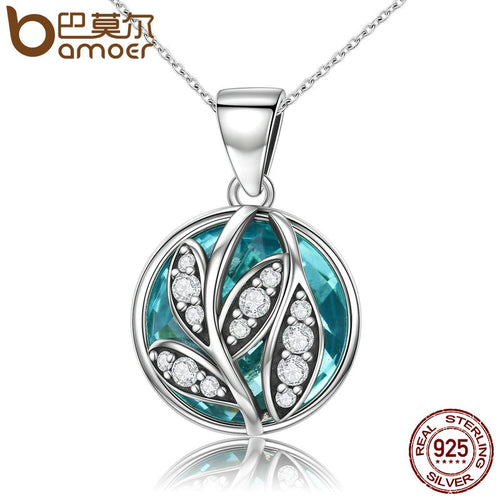 BAMGreen Crystal CZ Tree of Life Pendant Necklaces for Women